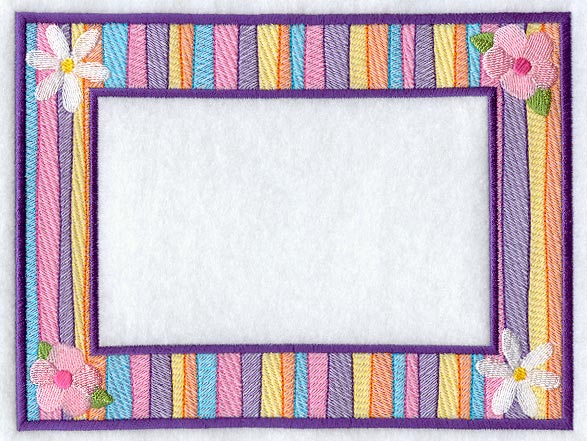 Bold Flowers and Stripes photo frame